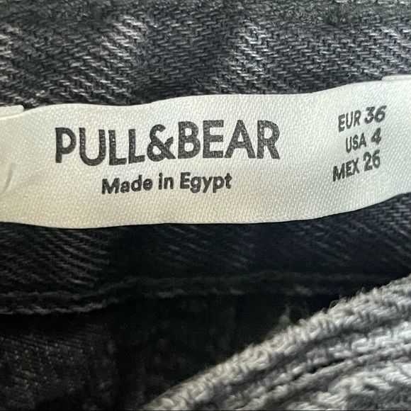 Pull&Bear Flare High Rise Full Length Jeans Womens Size 4 / 26 Black Wash - Picture 8 of 10